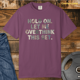 Let Me Overthink Faux Patchwork Vintage Wash T Shirt Gift For Fitness Lover
