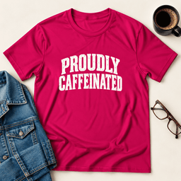 Proudly Caffeinated T Shirt Gift For Adults