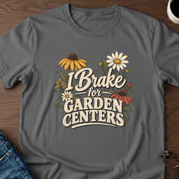 I Brake For Garden Centers T Shirt Gift For Adults