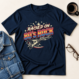 Raised On 80s Rock T Shirt Gift For Adults