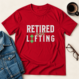 Retired And Lifting T Shirt Gift For Adults