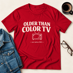 Older Than Color Tv T Shirt Gift For Adults