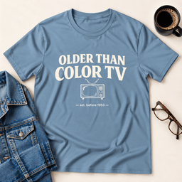 Older Than Color Tv T Shirt Gift For Adults