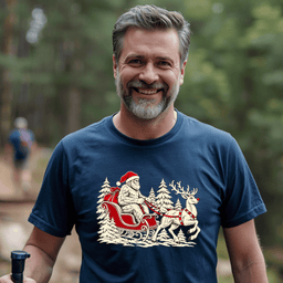 Santa Squatch And Rudolph T Shirt Gift For Adults