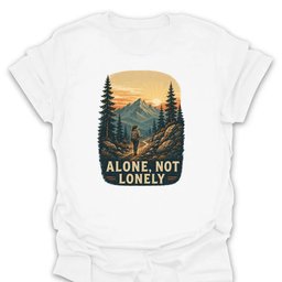 Alone Not Lonely T Shirt Gift For Hiker