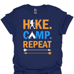 Hike Camp Repeat T Shirt Gift For Hiker