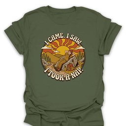 I Came I Saw T Shirt Gift For Hiker