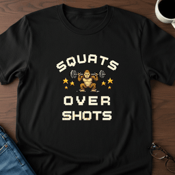 Squats Over Shots T Shirt Gift For Adults