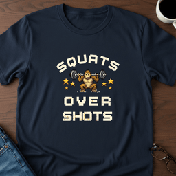 Squats Over Shots T Shirt Gift For Adults