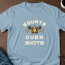 Squats Over Shots T Shirt Gift For Adults