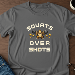 Squats Over Shots T Shirt Gift For Adults