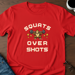 Squats Over Shots T Shirt Gift For Adults
