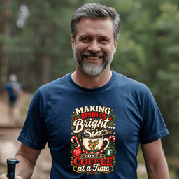 Making Spirits Bright One Coffee At A Time T Shirt Gift For Adults