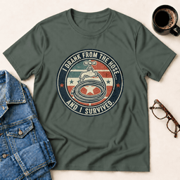 I Drank From The Hose And Survived T Shirt Gift For Adults