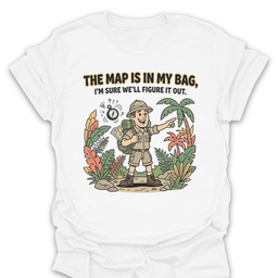 The Map Is In My Bag T Shirt Gift For Hiker