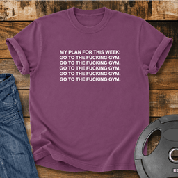 My Plan For This Week Vintage Wash T Shirt Gift For Fitness Lover