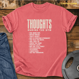 Thoughts During Gym Vintage Wash T Shirt Gift For Fitness Lover