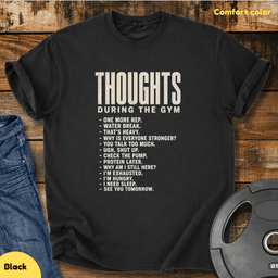 Thoughts During Gym Vintage Wash T Shirt Gift For Fitness Lover