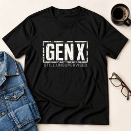 Gen X Still Unsupervised T Shirt Gift For Adults