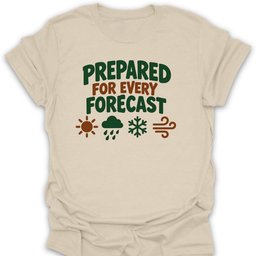 Forecast Prepared T Shirt Gift For Hiker