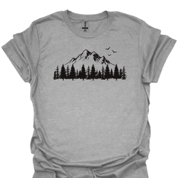 Mountain Forest Scenic Tee Gift For Hiker