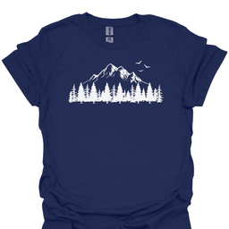 Mountain Forest Scenic Tee Gift For Hiker