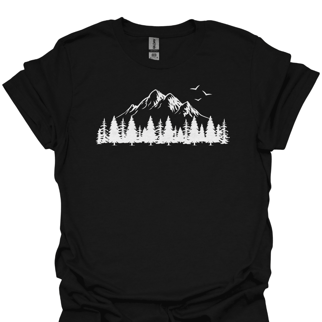 Mountain Forest Scenic Tee Gift For Hiker