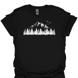 Mountain Forest Scenic Tee Gift For Hiker