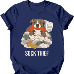 Pitbull Sock Thief T Shirt Gift For Dog Lover