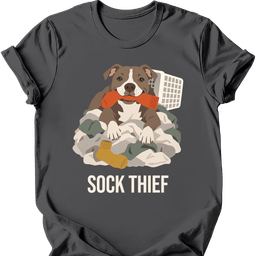Pitbull Sock Thief T Shirt Gift For Dog Lover