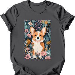 Pembroke Welsh Corgi Boho Dog T Shirt Gift For Dog Lover