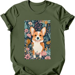 Pembroke Welsh Corgi Boho Dog T Shirt Gift For Dog Lover