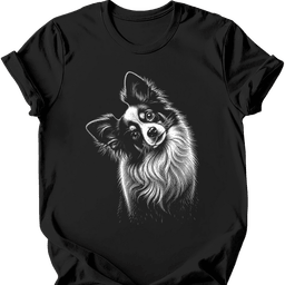 Papillon Tilted Dog T Shirt Gift For Dog Lover