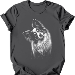 Papillon Tilted Dog T Shirt Gift For Dog Lover
