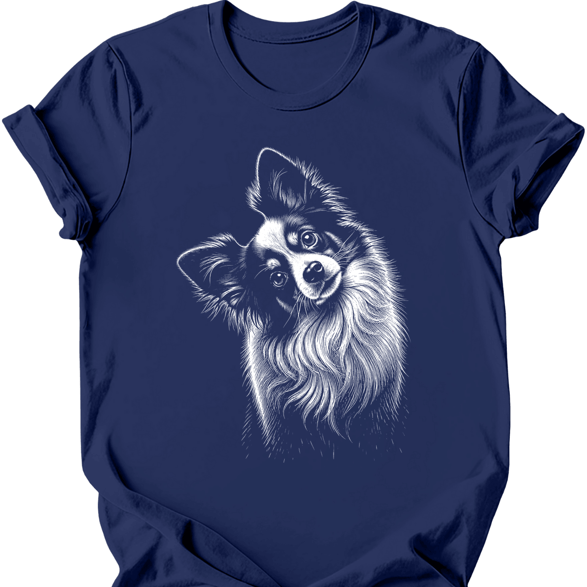 Papillon Tilted Dog T Shirt Gift For Dog Lover
