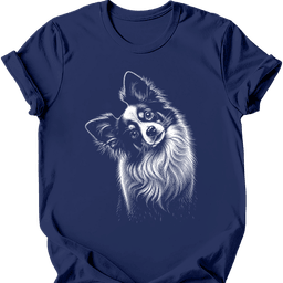 Papillon Tilted Dog T Shirt Gift For Dog Lover