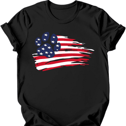 Paws And Stripes T Shirt Gift For Dog Lover
