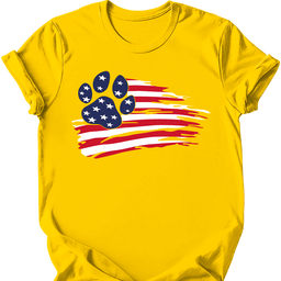 Paws And Stripes T Shirt Gift For Dog Lover