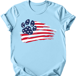 Paws And Stripes T Shirt Gift For Dog Lover