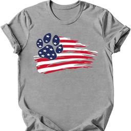Paws And Stripes T Shirt Gift For Dog Lover