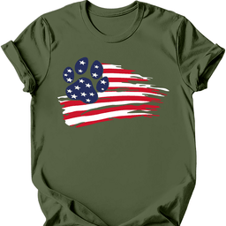 Paws And Stripes T Shirt Gift For Dog Lover