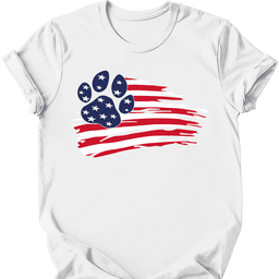 Paws And Stripes T Shirt Gift For Dog Lover