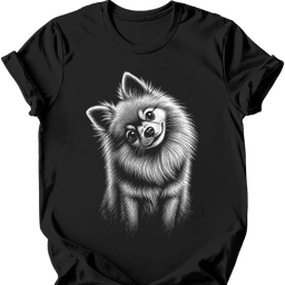Pomeranian Tilted Dog T Shirt Gift For Dog Lover
