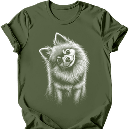 Pomeranian Tilted Dog T Shirt Gift For Dog Lover
