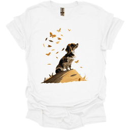 Papillon Fall Dog T Shirt Gift For Dog Lover