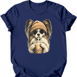 Papillon Hipster Dog T Shirt Gift For Dog Lover