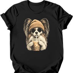 Papillon Hipster Dog T Shirt Gift For Dog Lover