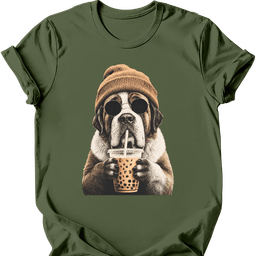 Saint Bernard Hipster Dog T Shirt Gift For Dog Lover