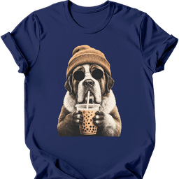 Saint Bernard Hipster Dog T Shirt Gift For Dog Lover