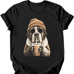 Saint Bernard Hipster Dog T Shirt Gift For Dog Lover
